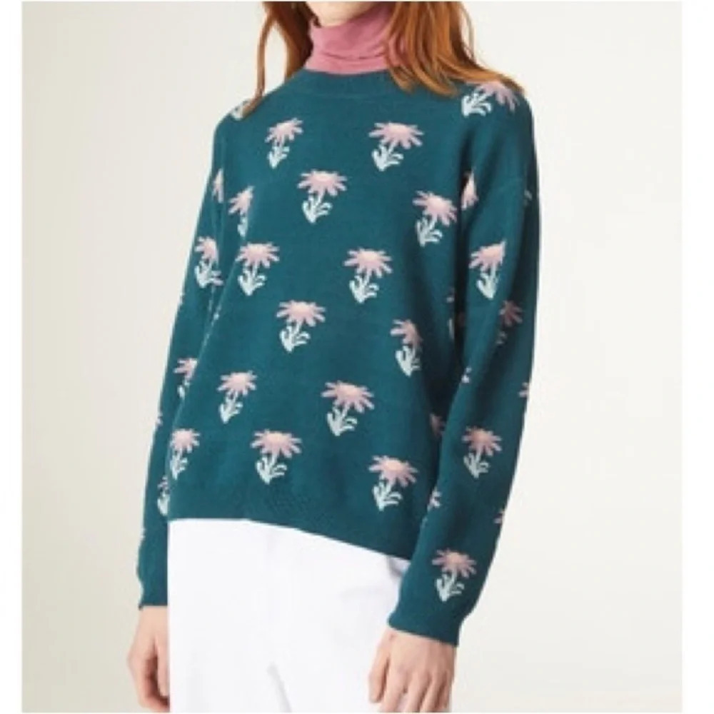 Compania Fantastica Floral Crew Neck Sweater - Size Large